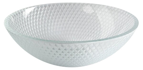 Sapho Sapho, PUKETA üveggravírozott mosdó, átmérő 42 cm, átlátszó, TY165