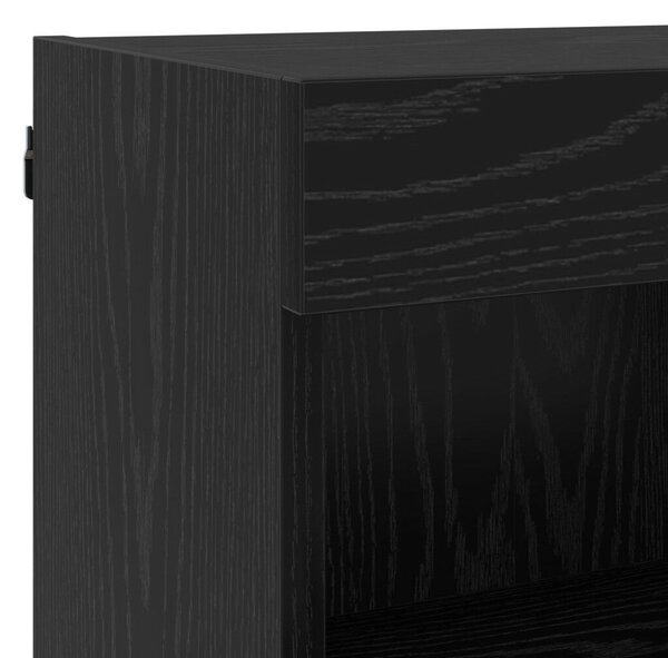 VidaXL TV szekrény LED -es lámpákkal 7 pcs Fekete tölgy Faanyag