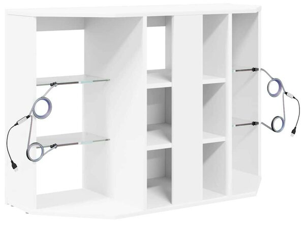 VidaXL Sarok LED TV szekrény Fehér 100x40x68cm Faanyag