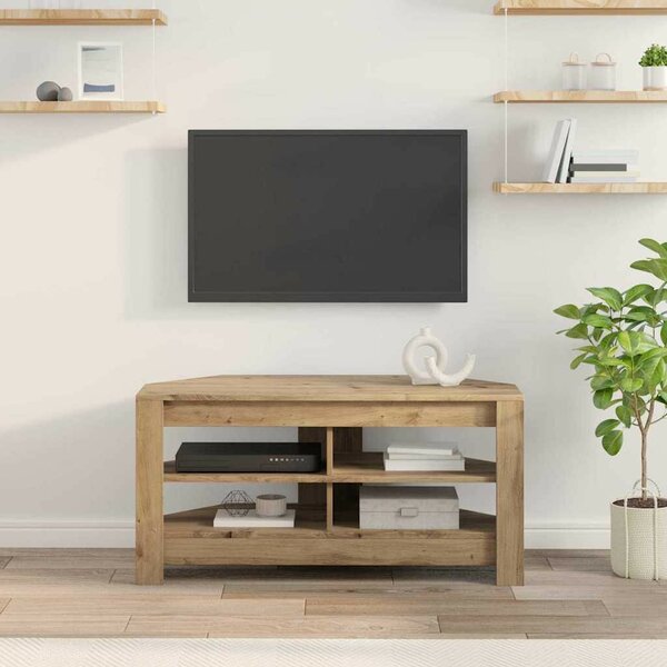 VidaXL SarokTVSzekrény Öreg fa 102 x 40,5 x 45 cm Faanyag