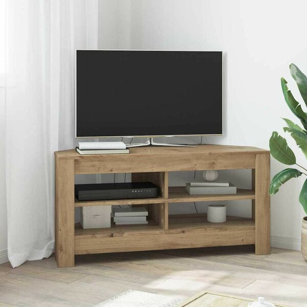 VidaXL SarokTVSzekrény Öreg fa 102 x 40,5 x 45 cm Faanyag