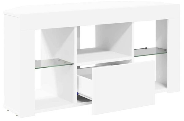VidaXL Sarok LED TV szekrény Fehér 100 x 40 x 50 cm Faanyag