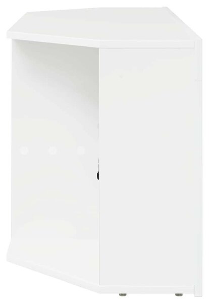 VidaXL Sarok LED TV szekrény Magas fényű Fehér 104 x 40 x 50 cm