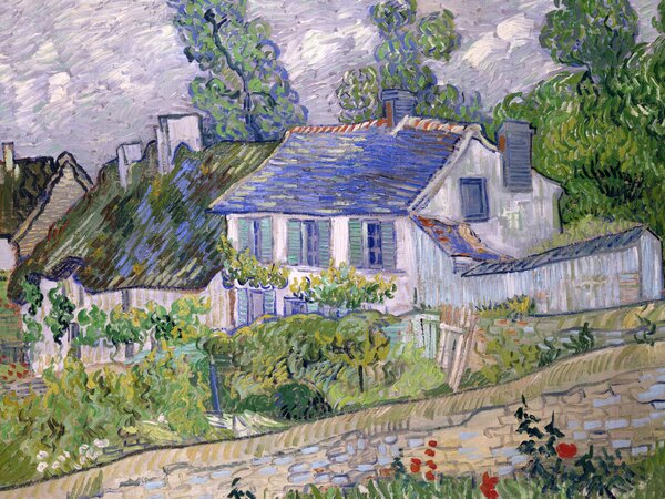 Reprodukció Houses at Auvers - Vincent van Gogh, (40 x 30 cm)