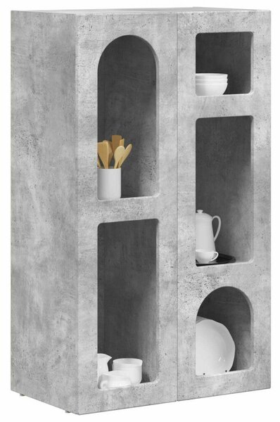 VidaXL Széf Beton Szürke 59 x 35 x 100,5 cm Faanyag