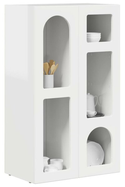 VidaXL Széf Magas Fényű Fehér 59 x 35 x 100,5 cm Faanyag