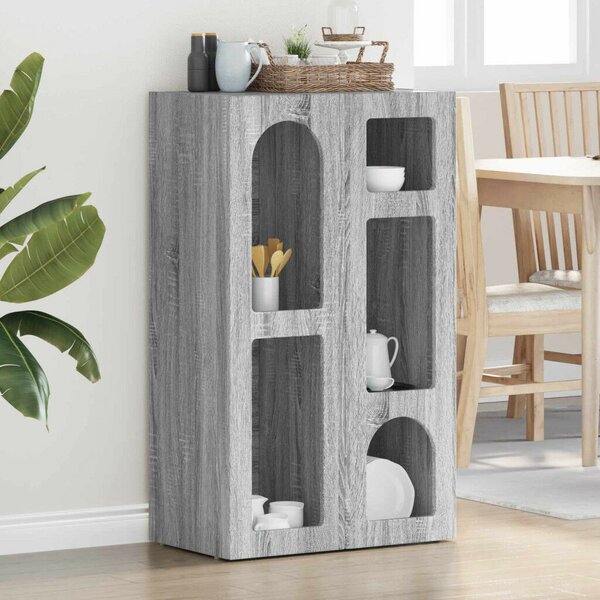 VidaXL Széf Szürke Sonoma 59 x 35 x 100,5 cm Faanyag