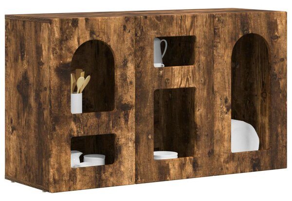 VidaXL Széf Füstölt tölgy 100 x 35 x 59 cm Faanyag