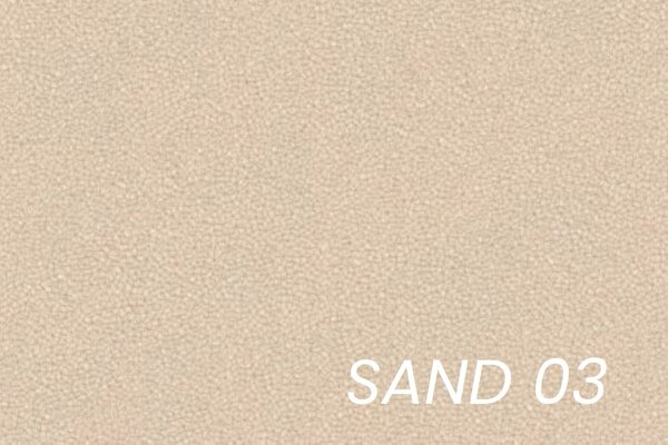 Gespano L balos sarokkanapé keskeny karral - krém szövet Sand 03
