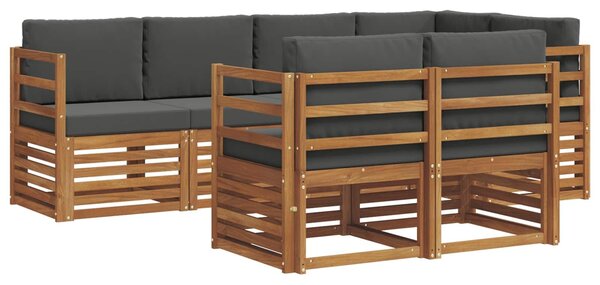 VidaXL Szegmentált kanapé szett párnával 7 pcs Természetes és antracit