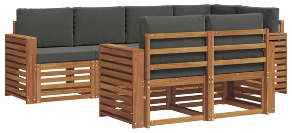 VidaXL Szegmentált kanapé szett párnával 7 pcs Természetes és antracit