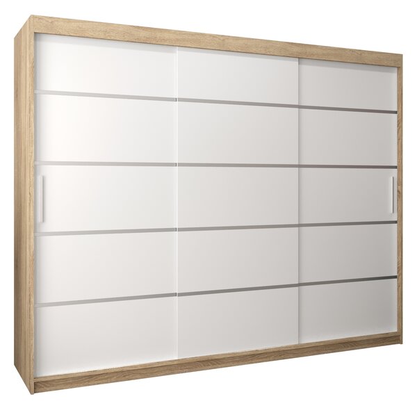 Ruhásszekrény 250 cm Verika 1 250 (artisan tölgy + fehér)