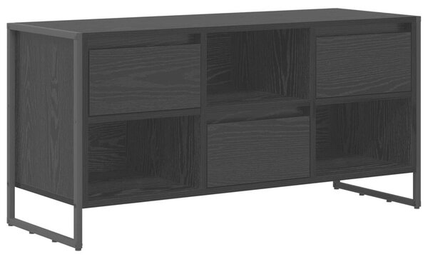 VidaXL TV szekrény fiókkal Fekete tölgy 100 x 36 x 49,5 cm Faanyag