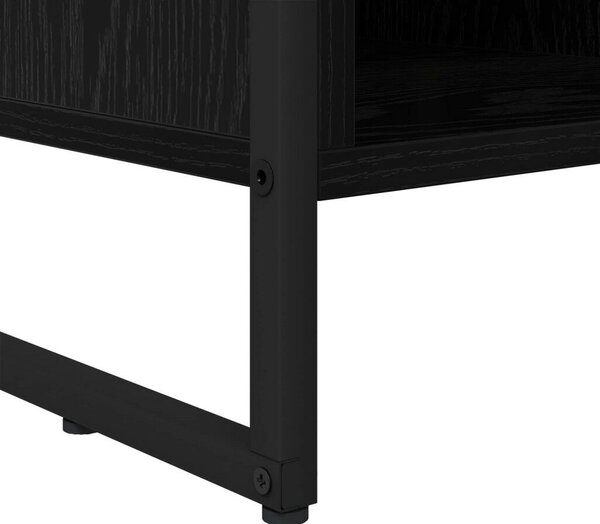 VidaXL TV szekrény fiókkal Fekete tölgy 100 x 36 x 49,5 cm Faanyag