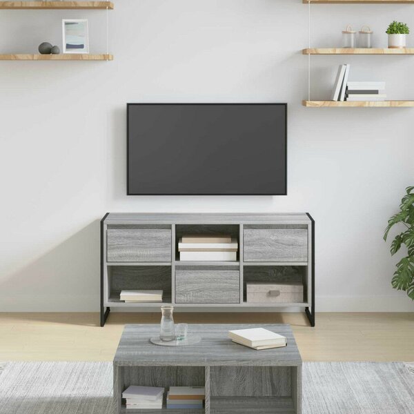 VidaXL TV szekrény fiókkal Szürke Sonoma 100 x 36 x 49,5 cm Faanyag