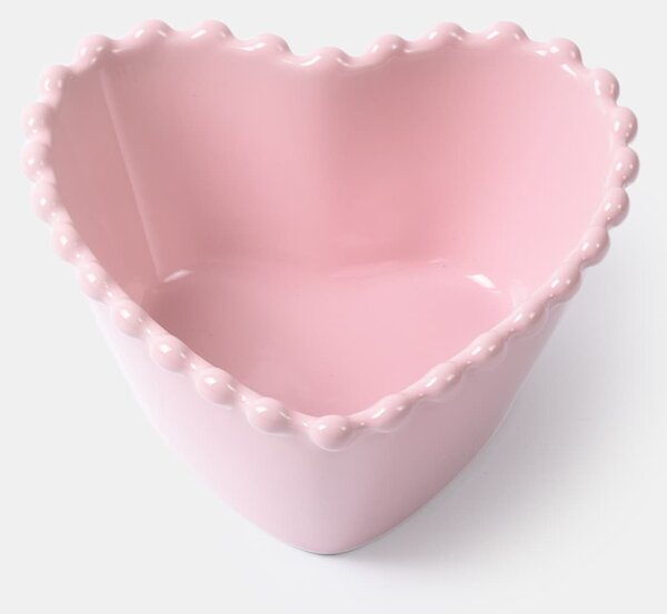 Sinsay - Valentin-napi kerámia tál szív alakban - pasztellpink