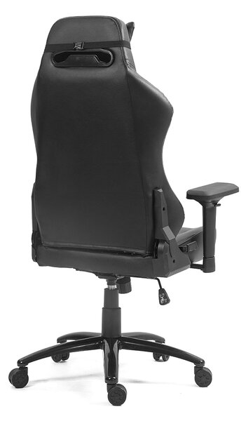 Prémium ergonomikus irodai szék, forgószék, gamer szék lábtartóval fekete (A23 OTTO)