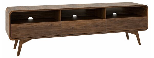 TV-állvány Focos, Laminált forgácslap, 53x180x39cm, Dió
