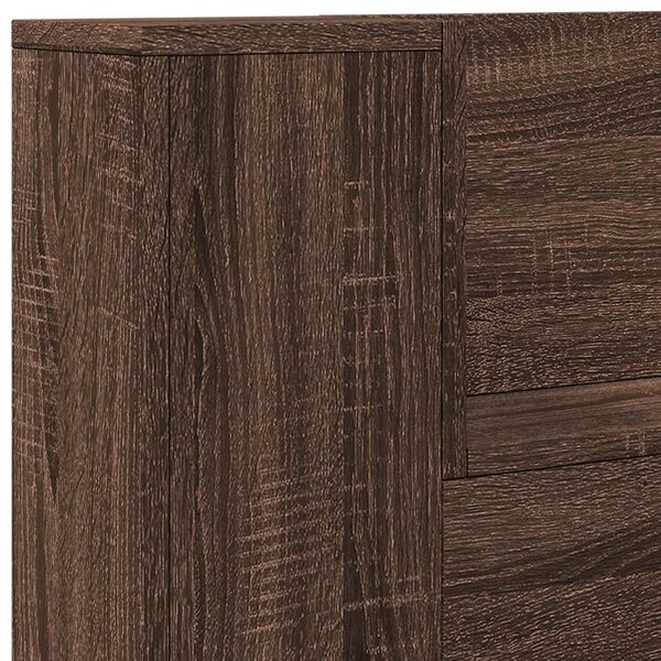 VidaXL Fejtámla polcokkal Barna Tölgy 120 x 16,5 x 103,5 cm Faanyag