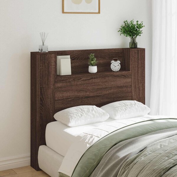 VidaXL Fejtámla polcokkal Barna Tölgy 120 x 16,5 x 103,5 cm Faanyag