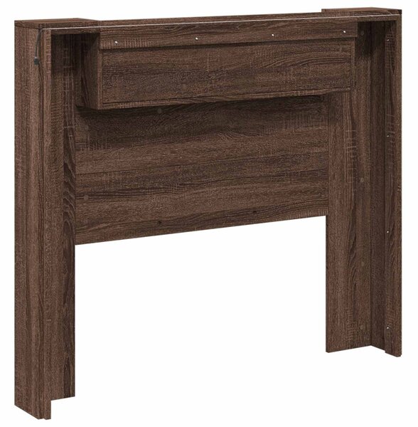 VidaXL Fejtámla polcokkal Barna Tölgy 120 x 16,5 x 103,5 cm Faanyag