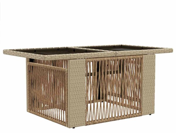VidaXL Kerti Kanapé Szett 8 db Beige és Krémszínű polirattan
