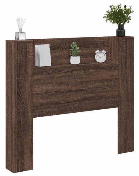 VidaXL Fejtámla polcokkal Barna Tölgy 120 x 16,5 x 103,5 cm Faanyag