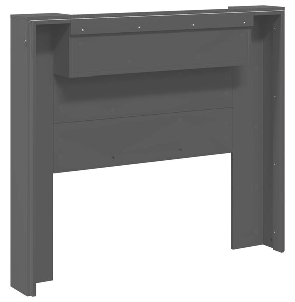 VidaXL Fejtámla LED -es lámpákkal Fekete 120 x 16,5 x 103,5 cm Faanyag