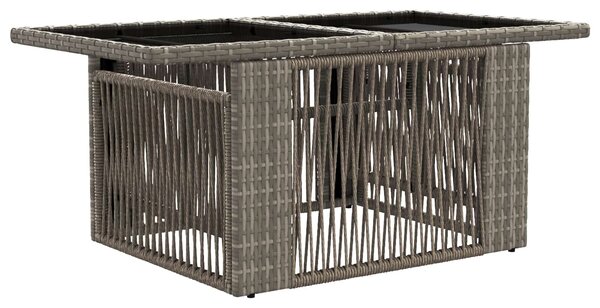 VidaXL Kerti Kanapé Szett 13 pcs Szürke polirattan