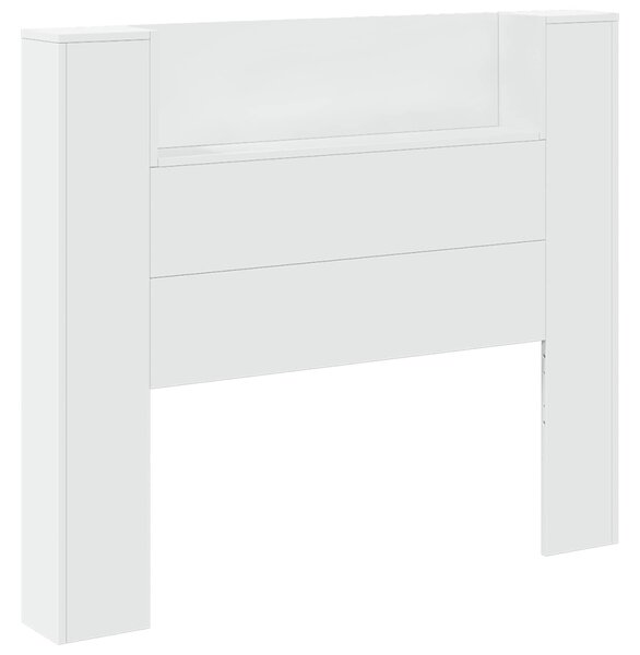 VidaXL Fejtámla LED -es lámpákkal Fehér 120 x 16,5 x 103,5 cm Faanyag