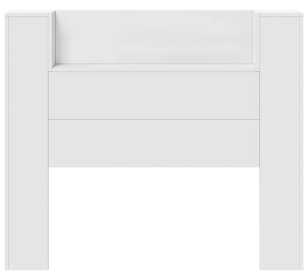 VidaXL Fejtámla LED -es lámpákkal Fehér 120 x 16,5 x 103,5 cm Faanyag
