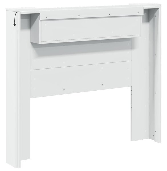 VidaXL Fejtámla LED -es lámpákkal Fehér 120 x 16,5 x 103,5 cm Faanyag