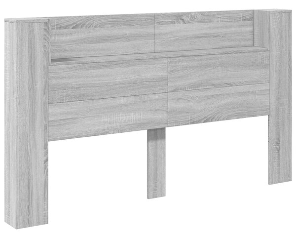 VidaXL Fejtámla polcokkal Szürke Sonoma 180 x 16,5 x 103,5 cm Faanyag