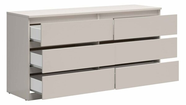 Komód Livevaro 116, Laminált forgácslap, 76x150x45cm, Kasmír
