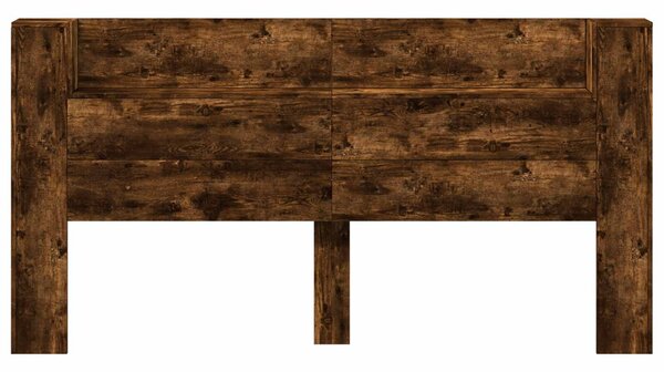 VidaXL Fejtámla polcokkal Füstölt tölgy 200 x 16,5 x 103,5 cm Faanyag