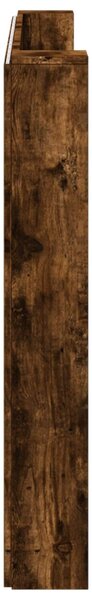 VidaXL Fejtámla polcokkal Füstölt tölgy 200 x 16,5 x 103,5 cm Faanyag