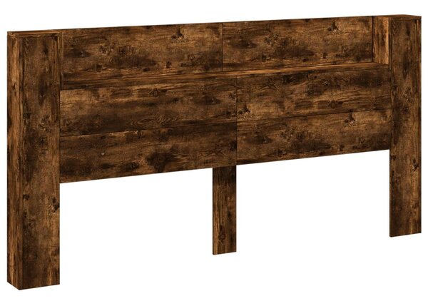 VidaXL Fejtámla polcokkal Füstölt tölgy 200 x 16,5 x 103,5 cm Faanyag