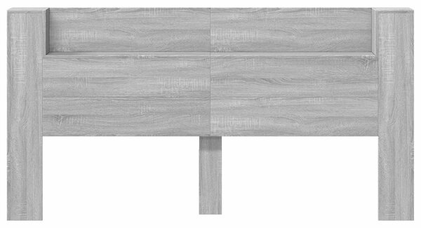 VidaXL Fejtámla polcokkal Szürke Sonoma 200 x 16,5 x 103,5 cm Faanyag