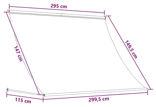 VidaXL Napernyő Tópszínű 300 x 150 cm