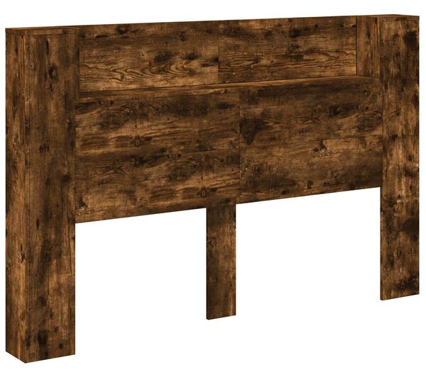 VidaXL Fejtámla polcokkal Füstölt tölgy 160 x 16,5 x 103,5 cm Faanyag