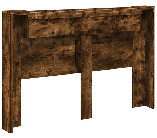 VidaXL Fejtámla polcokkal Füstölt tölgy 160 x 16,5 x 103,5 cm Faanyag