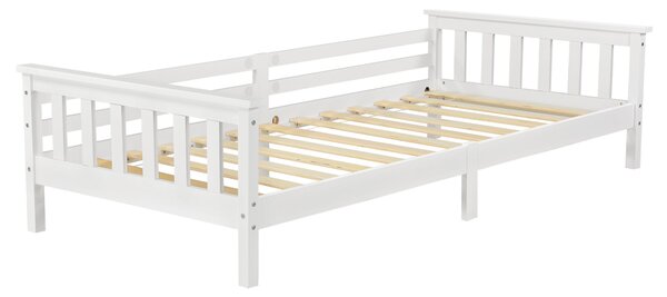 Gyerekágy Nuuk fenyőfa 90x200 cm fehér [en.casa]