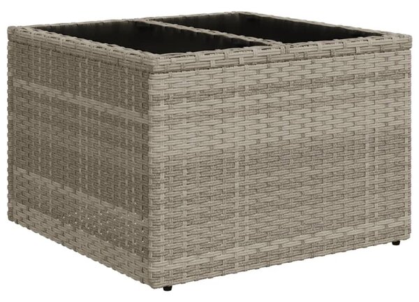 VidaXL 9 db szürke polyrattan kerti kanapégarnitúra párnákkal