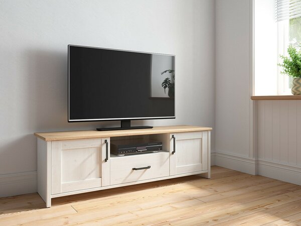 TV-állvány Balmave 109, Laminált forgácslap, 51x160x44cm, Grandson tölgy, Anderson fenyő