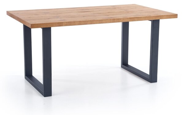 Asztal Houston 710, 76x90cm, Tölgy, Fekete