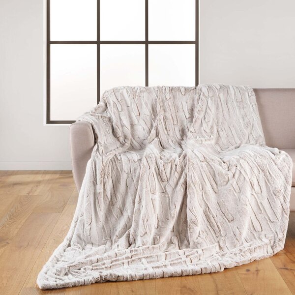 Bézs mikroplüss takaró 180x220 cm Lynx – douceur d'intérieur