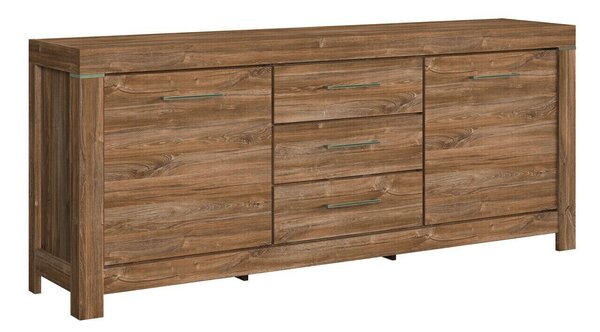 Komód Etrlire 104, Laminált forgácslap, 85x200x45cm, Kavargó tölgy