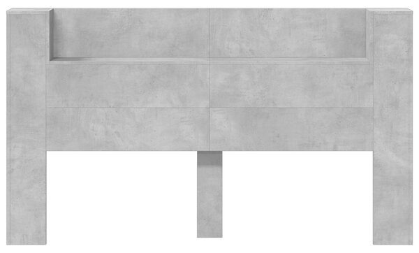 VidaXL Fejtámla polcokkal Beton Szürke 180 x 16,5 x 103,5 cm Faanyag
