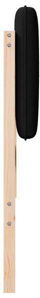 VidaXL Kárpitozott fejtámla Barna és fekete 150 cm Tömör fenyőfa