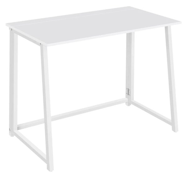 ZARIMO dolgozószoba szett: asztal 80x40 cm, fehér + AVOLA VELVET szék, mustárszínű